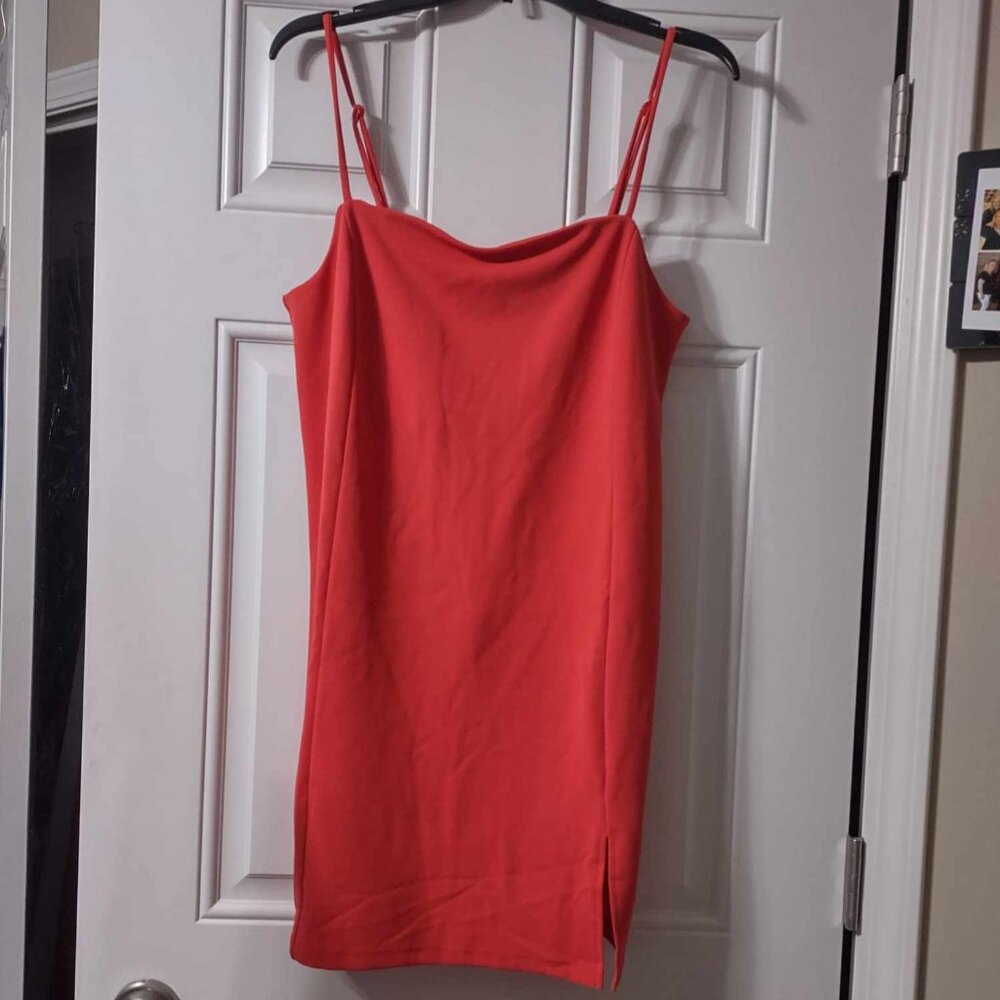 Bright Medium  Orange Dress